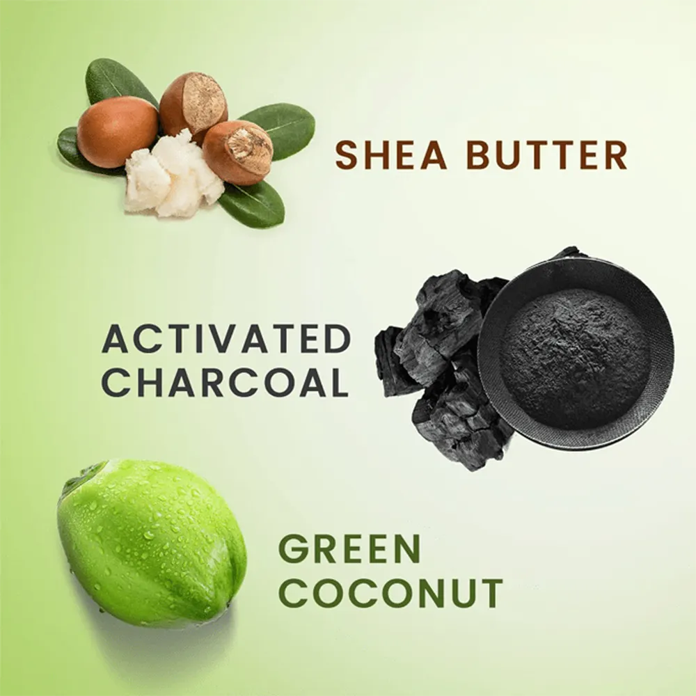 Shea Moisture Green Coconut & Activated Charcoal Cleansing Bar Soap - 227 g thumbnail 2