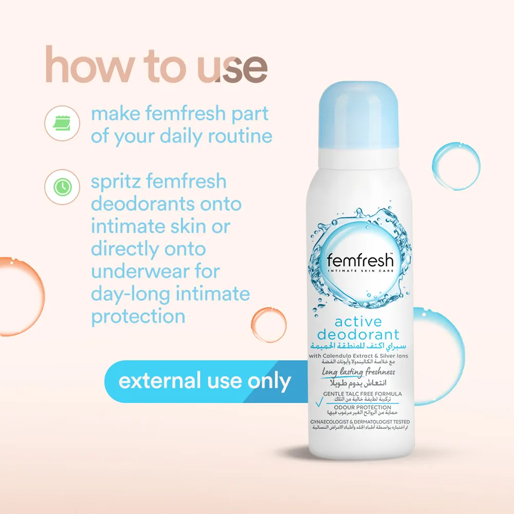 Femfresh Ultimate Care Active Fresh Deodorant - 125 ml thumbnail 4