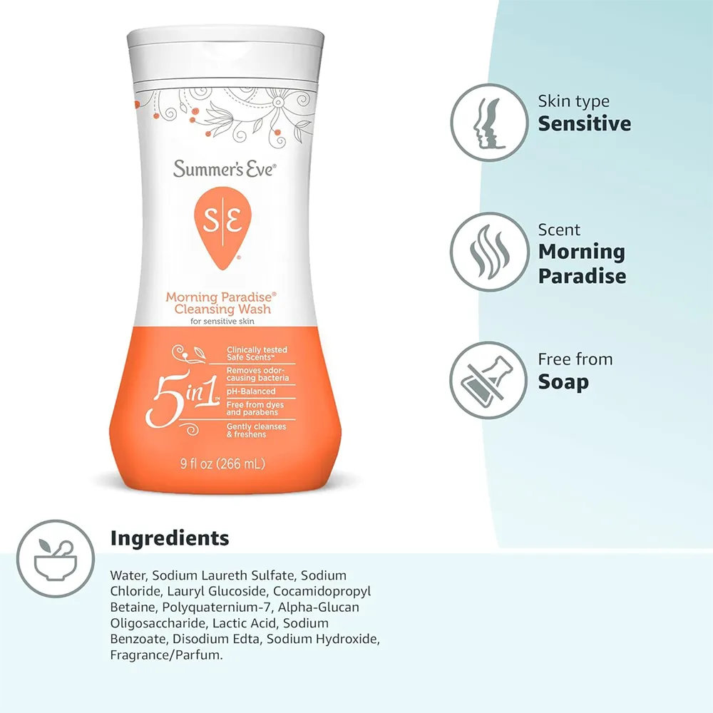 Summer's Eve Morning Paradise Cleansing Wash For Sensitive Skin - 266 ml thumbnail 6