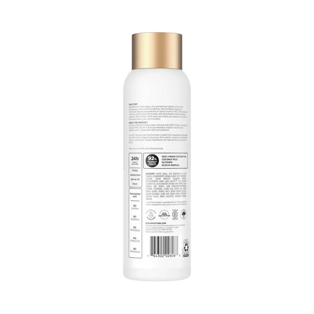 Shea Moisture 100% Virgin Coconut Oil Daily Hydration Body Wash - 384 ml thumbnail 2