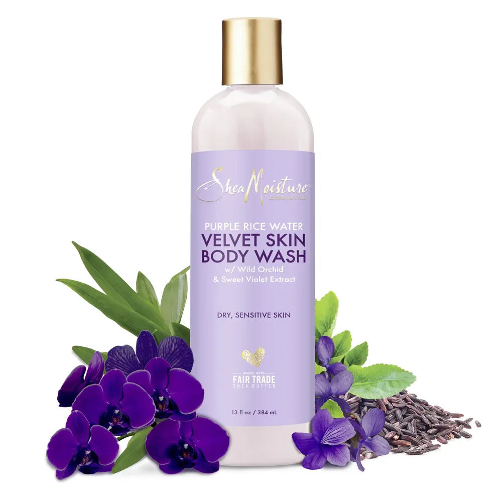 Shea Moisture Purple Rice Water Velvet Skin Body Wash - 384 ml thumbnail 3