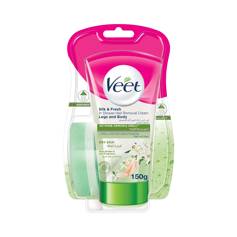 Veet In Shower Hair Removal Cream For Dry Skin - 150 g thumbnail 1