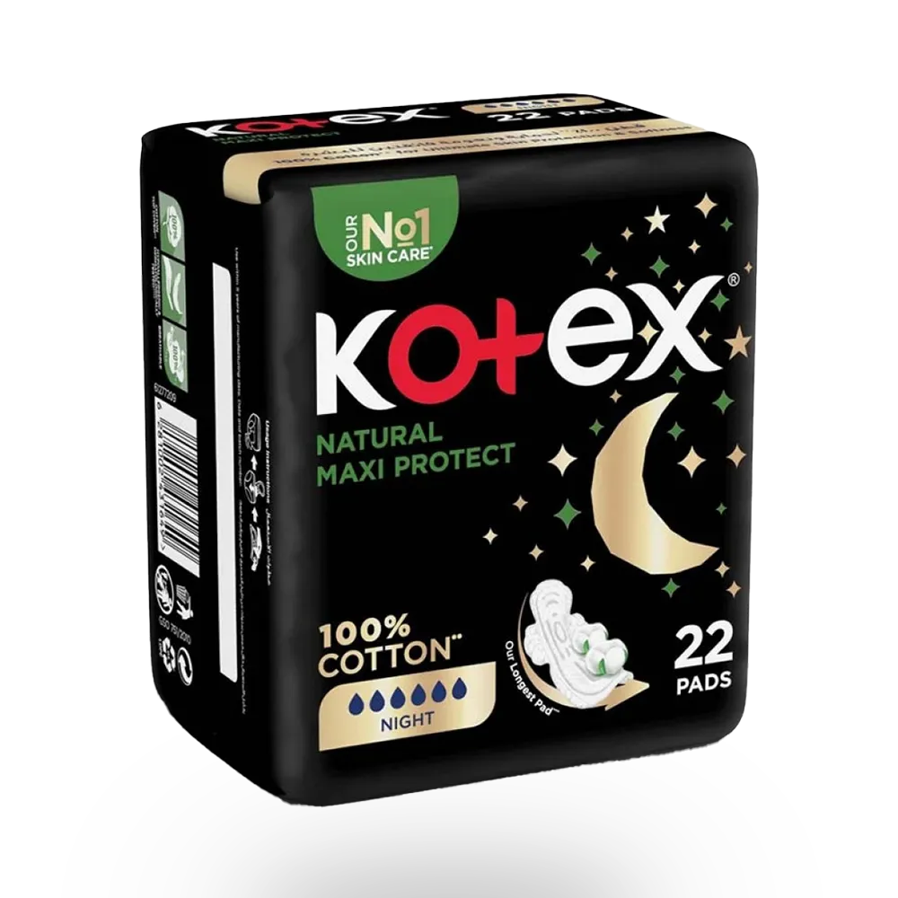Kotex Maxi Thick Night With Wings - 22 Pads thumbnail 1
