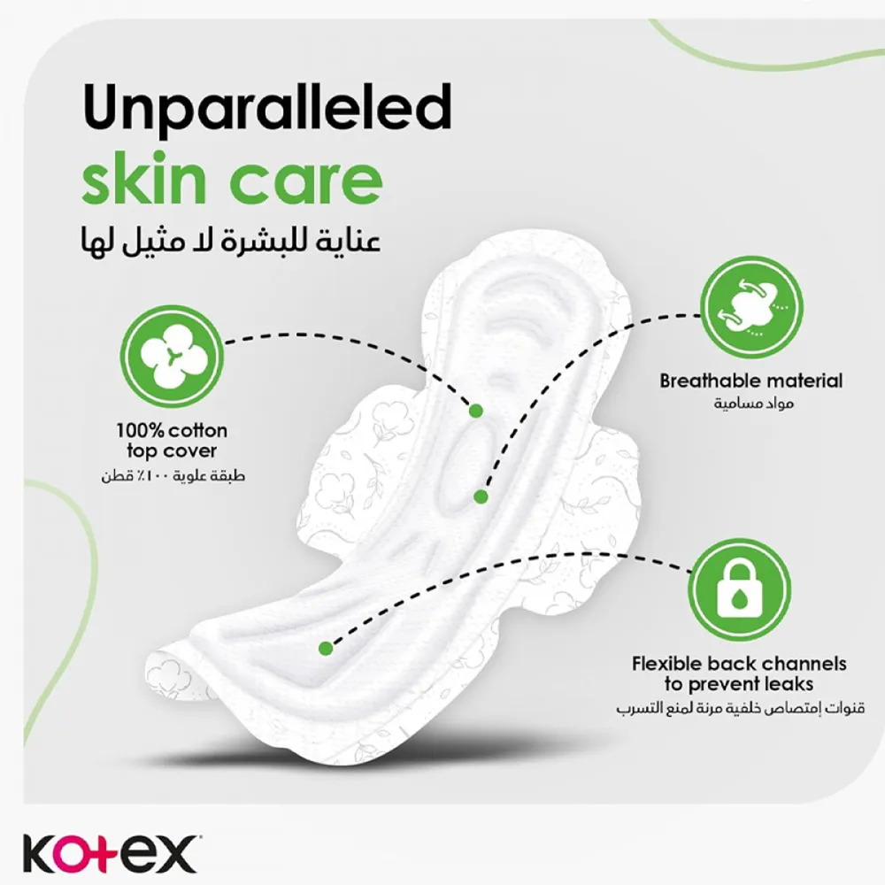 Kotex Maxi Thick Night With Wings - 22 Pads thumbnail 2