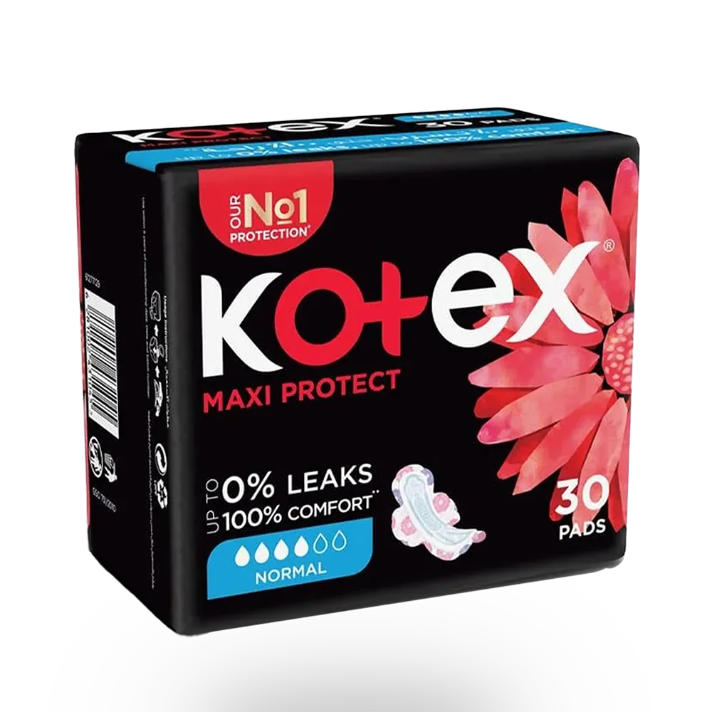 Kotex Maxi Thick Normal With Wings - 30 Pads thumbnail 1