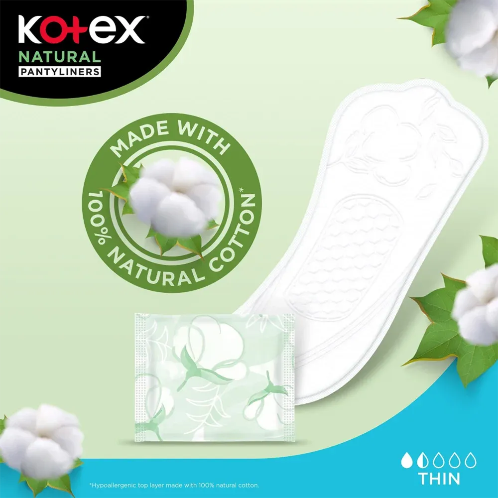 Kotex Natural Thin Pantyliners - 40 pcs thumbnail 3