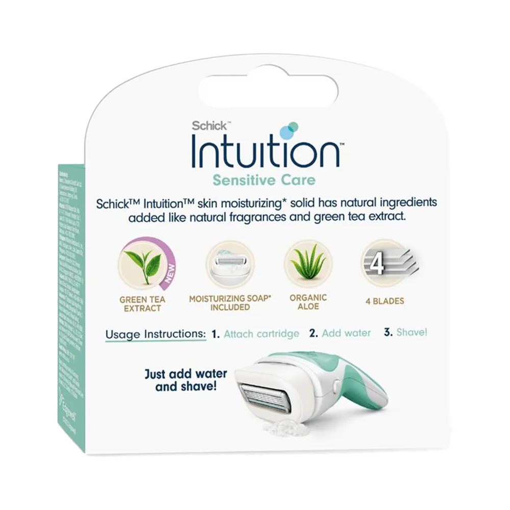 Schick Intuition Aloe Vera & Vitamin E Foaming Razor Blade Refills thumbnail 3