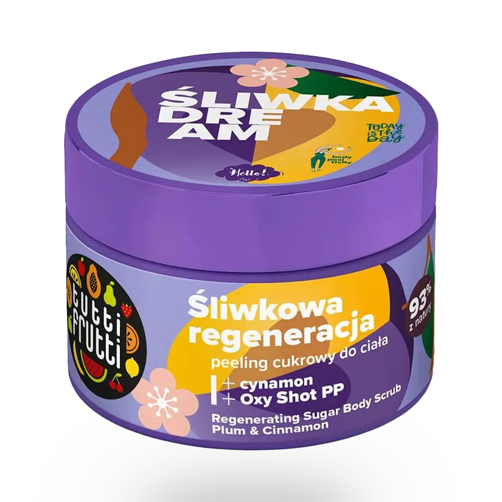 Tutti Frutti Regenerating Sugar Body Scrub Plum & Cinnamon - 300 g thumbnail 1
