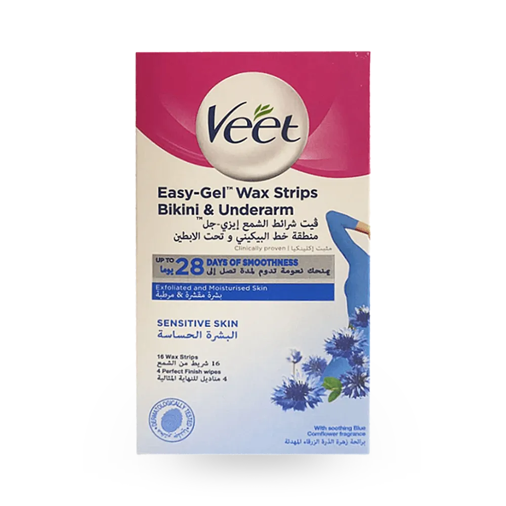 Veet Bikini & Underarm Easy Gel Wax Strips - 16 pcs thumbnail 1
