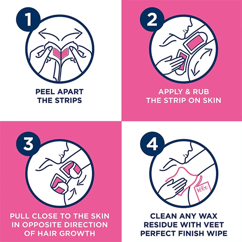 Veet Bikini & Underarm Easy Gel Wax Strips - 16 pcs thumbnail 3