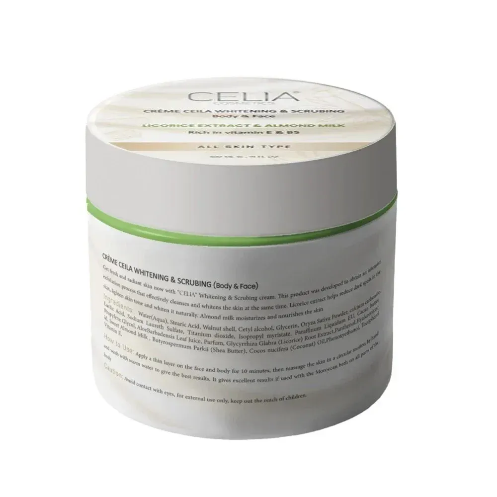 Celia Cosmetics Licorice Extract Face and Body Lightening Scrub Cream - 500 g thumbnail 2