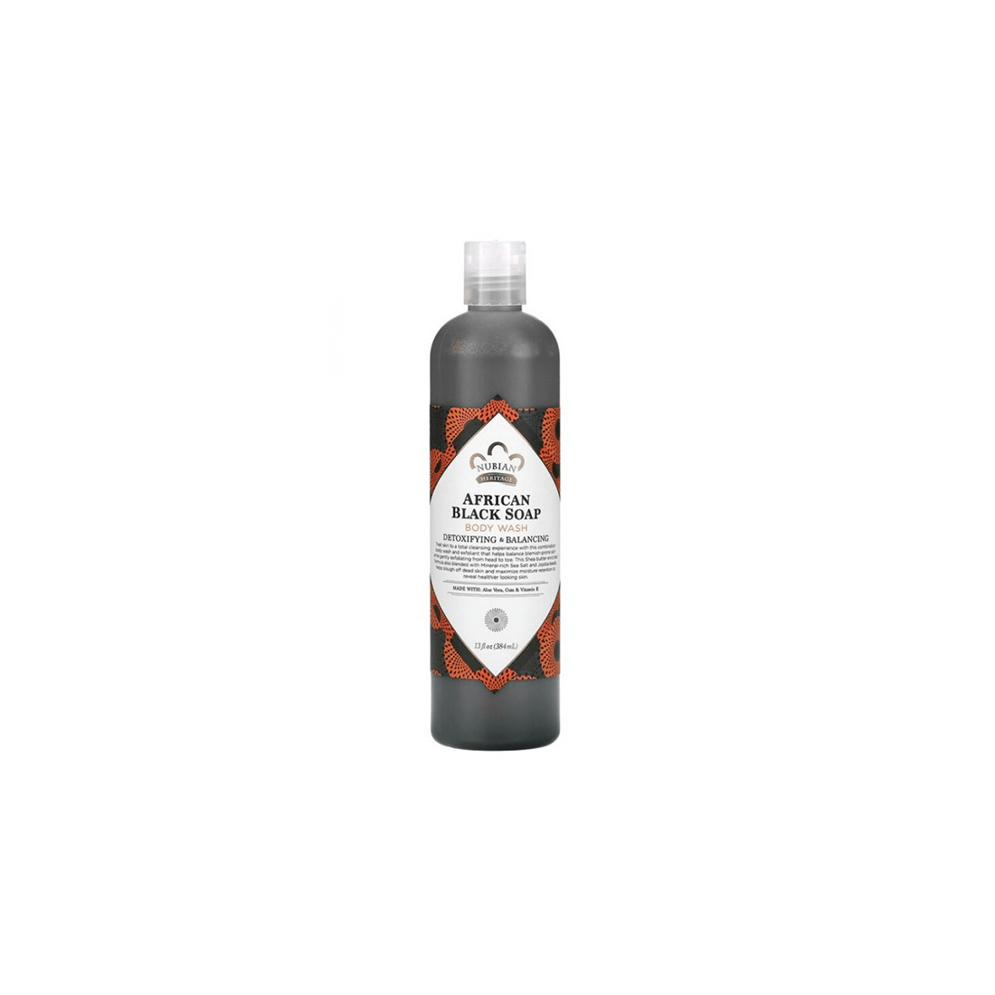 Nubian Heritage African Black Soap Body Wash - 384 ml thumbnail 1