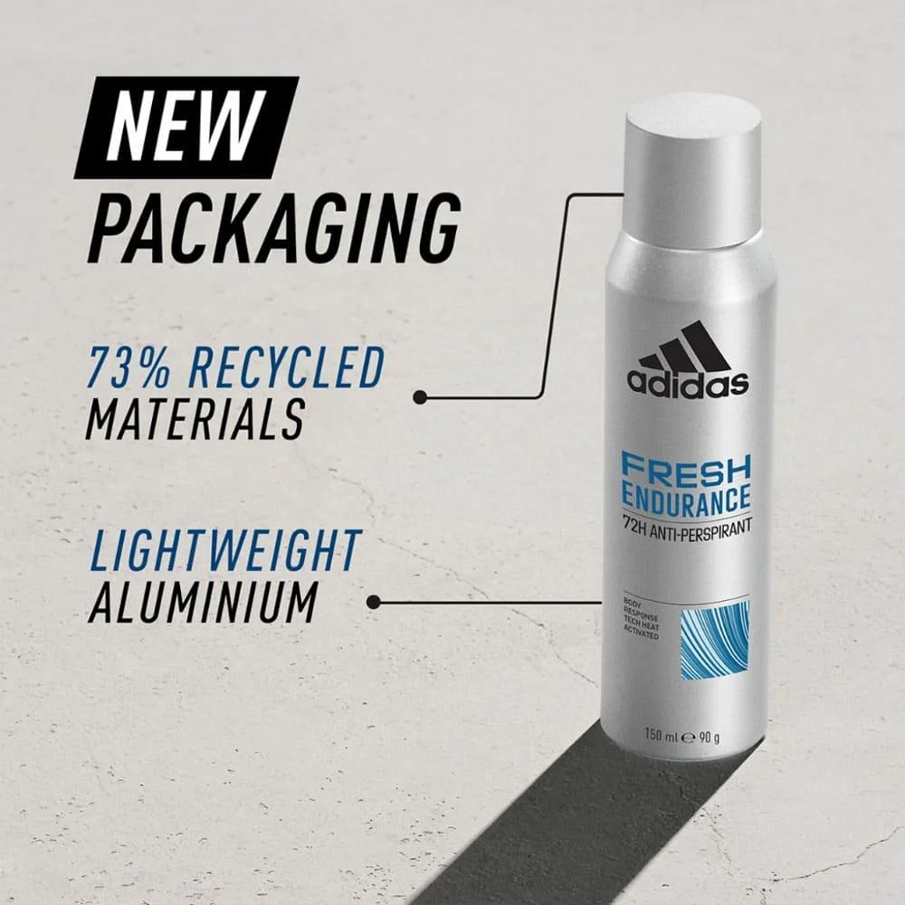 Adidas Fresh Endurance Deodorant Spray - 150 ml thumbnail 3