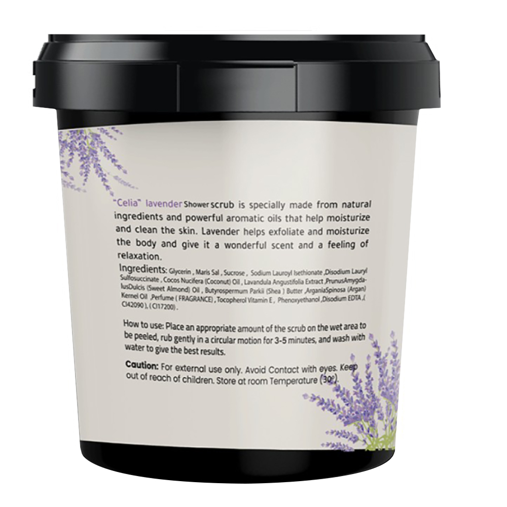Celia Cosmetics Sea Salt & Sugar Shower Scrub With Shea Butter & Lavender - 700 ml thumbnail 2