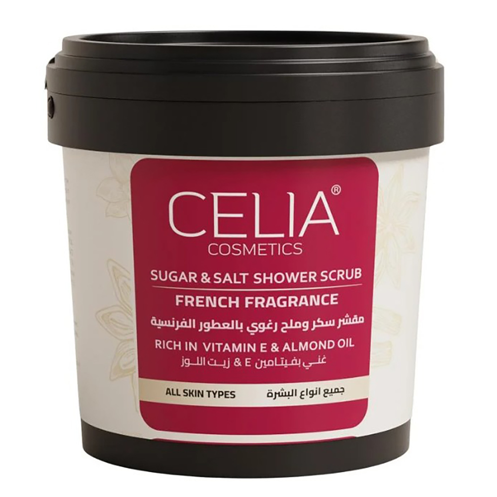 Celia Cosmetics Salt & Sugar Shower Scrub With French Fragrance - 700 g thumbnail 1