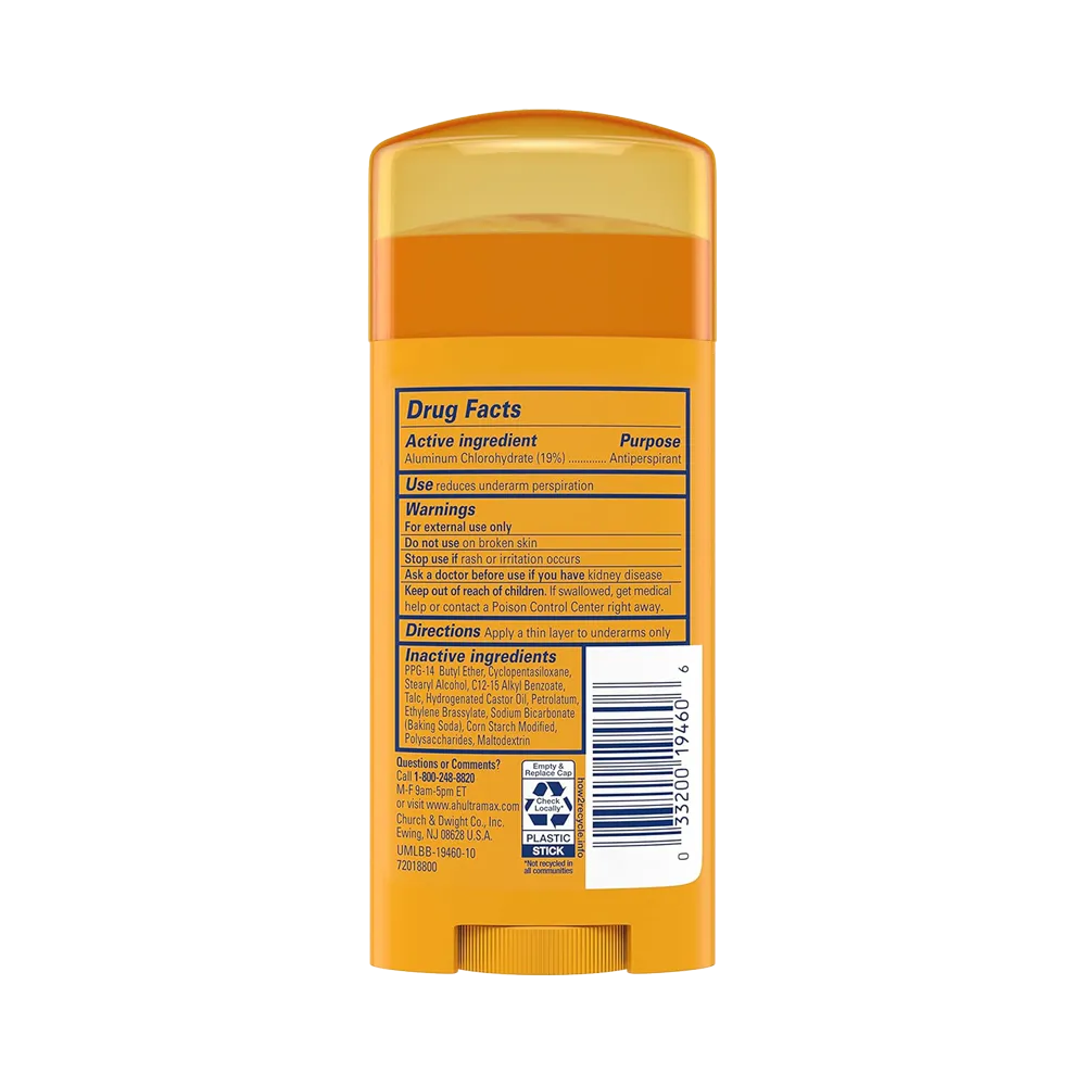 Arm & Hammer Ultramax Solid Unscented Anti-Perspirant Deodorant - 73 g thumbnail 2