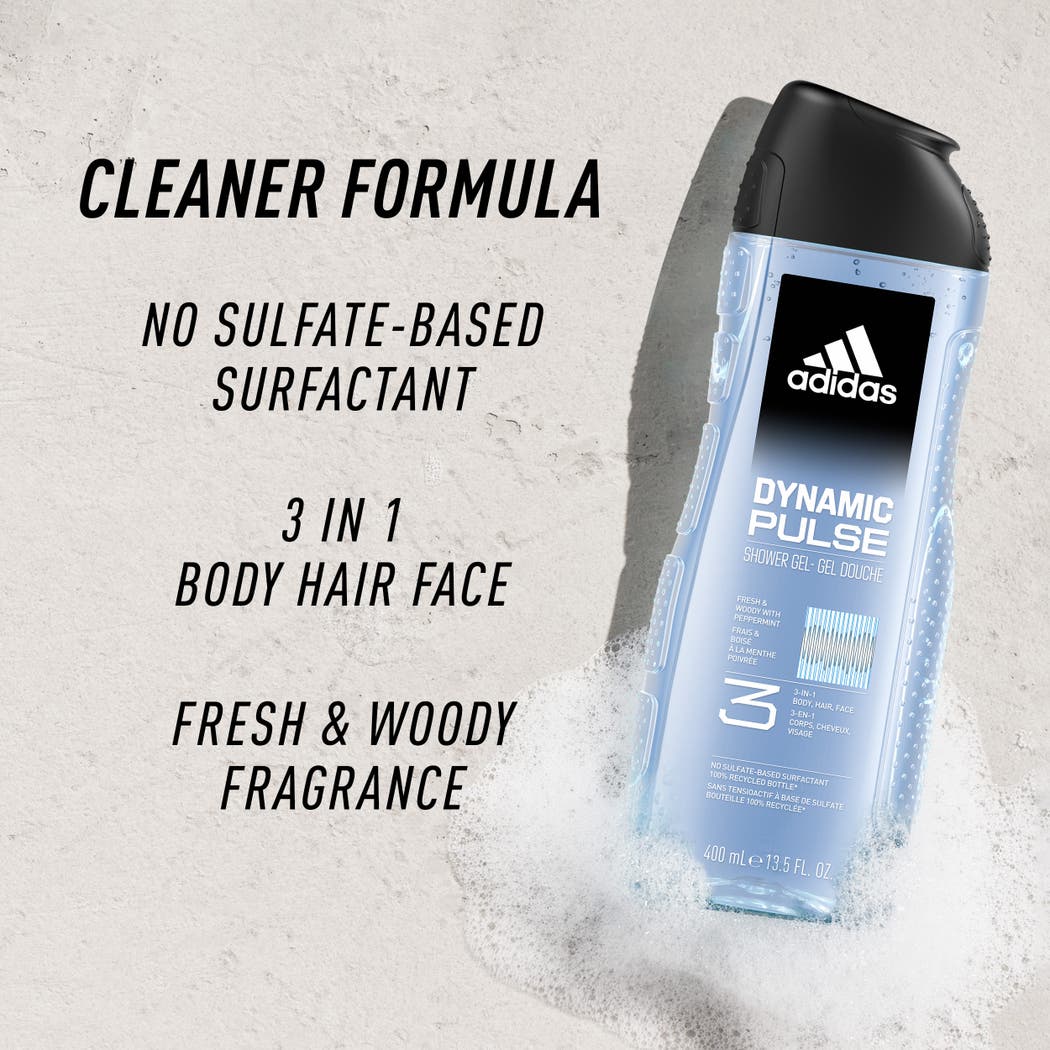 Adidas Dynamic Pulse 3-In-1 Shower Gel - 400 ml thumbnail 3