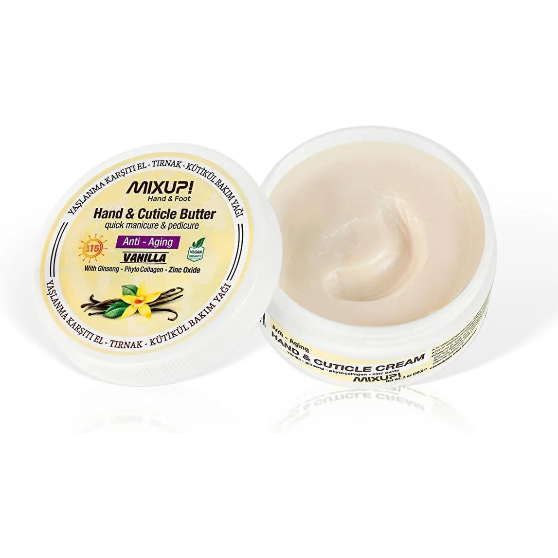 MIXUP! Hand & Cuticle Butter For Strengthening & Repairing Nails With Vanilla Extract - 56 g thumbnail 2