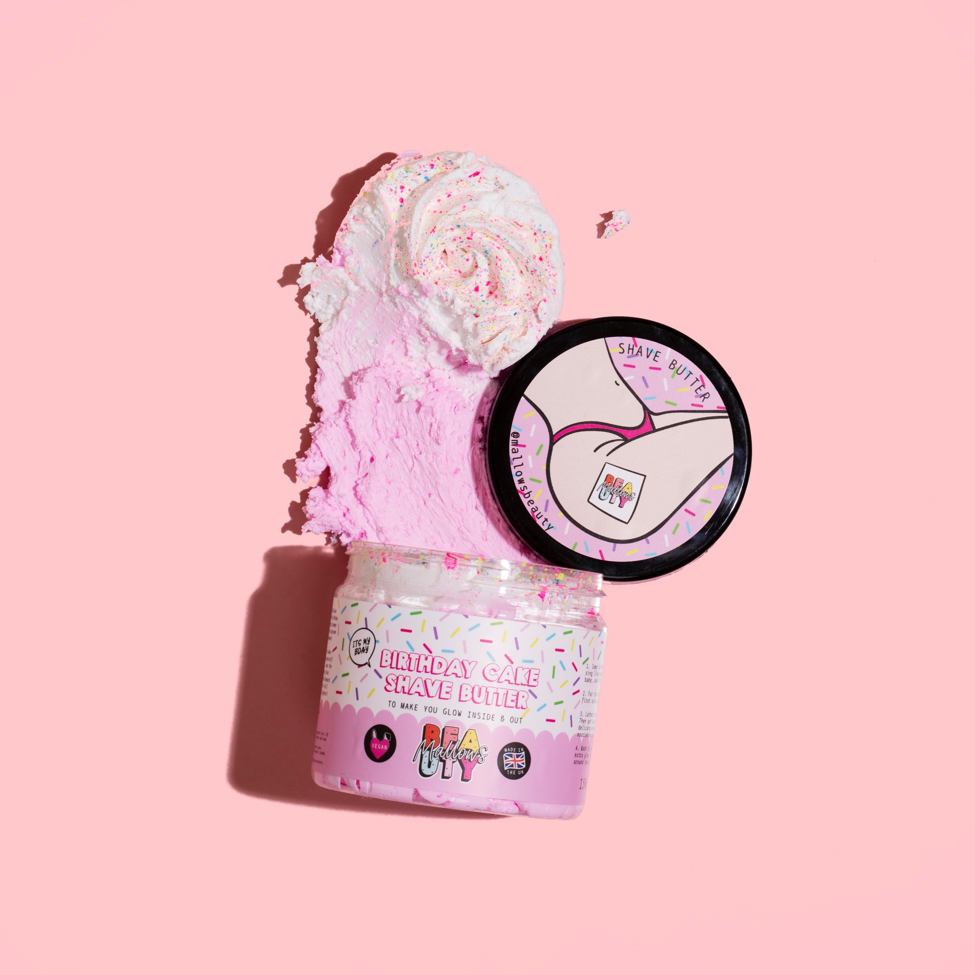 Mallows Beauty Birthday Cake Shave Butter - 150 g thumbnail 2