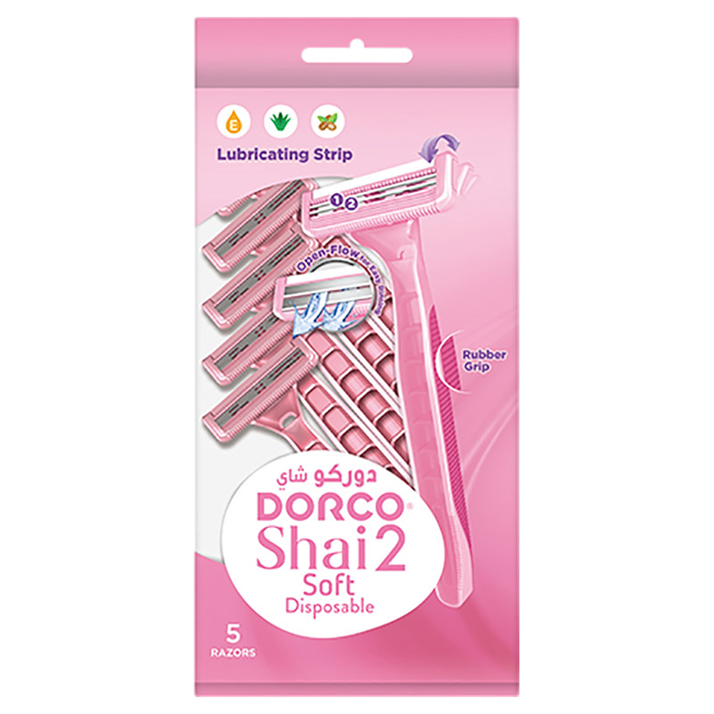 Dorco Shai 2 Soft Disposable Razor - 5 pcs thumbnail 1
