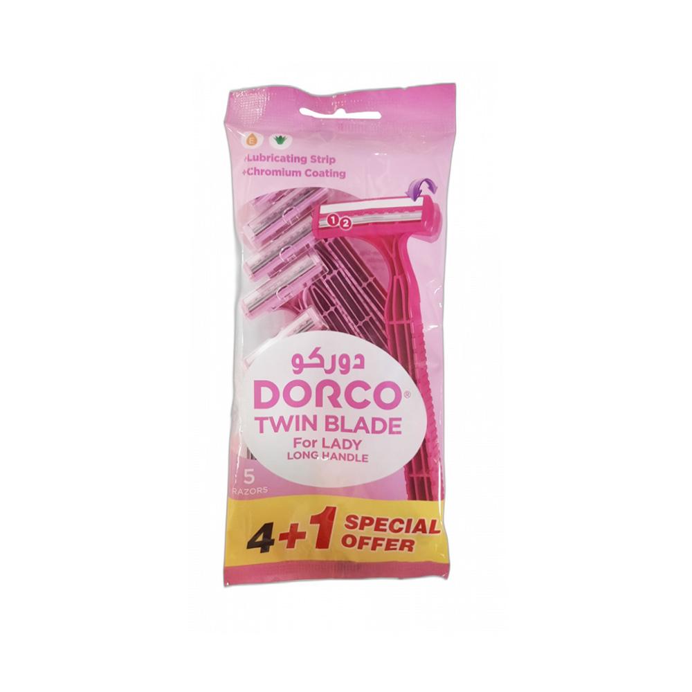 Dorco Twin Blade Disposable Razor (4+1) pcs thumbnail 1