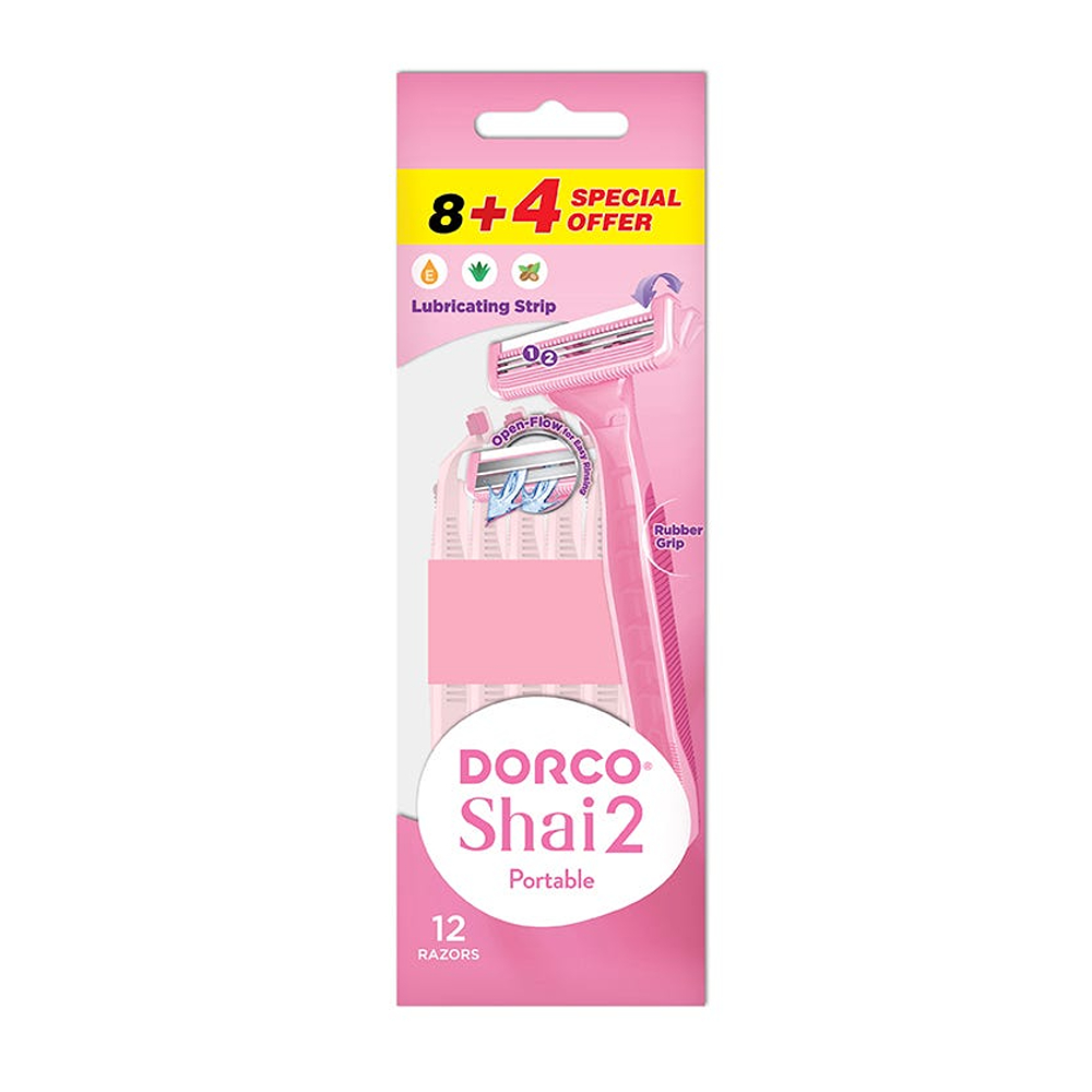 Dorco Shai 2 Portable Razor (8+4) pcs thumbnail 1
