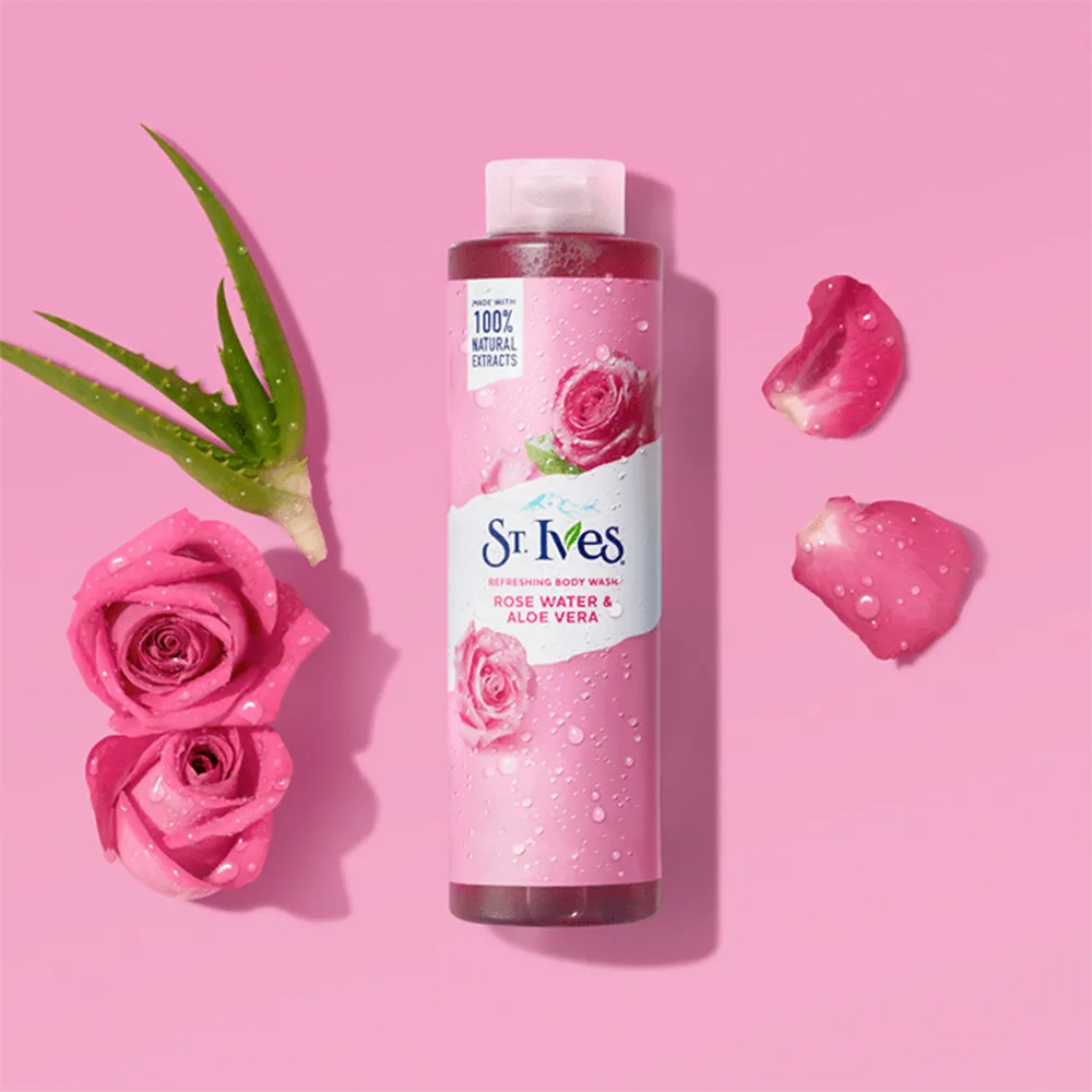 ST. Ives Rose Water & Aloe Vera Refreshing Body Wash - 650 ml thumbnail 3