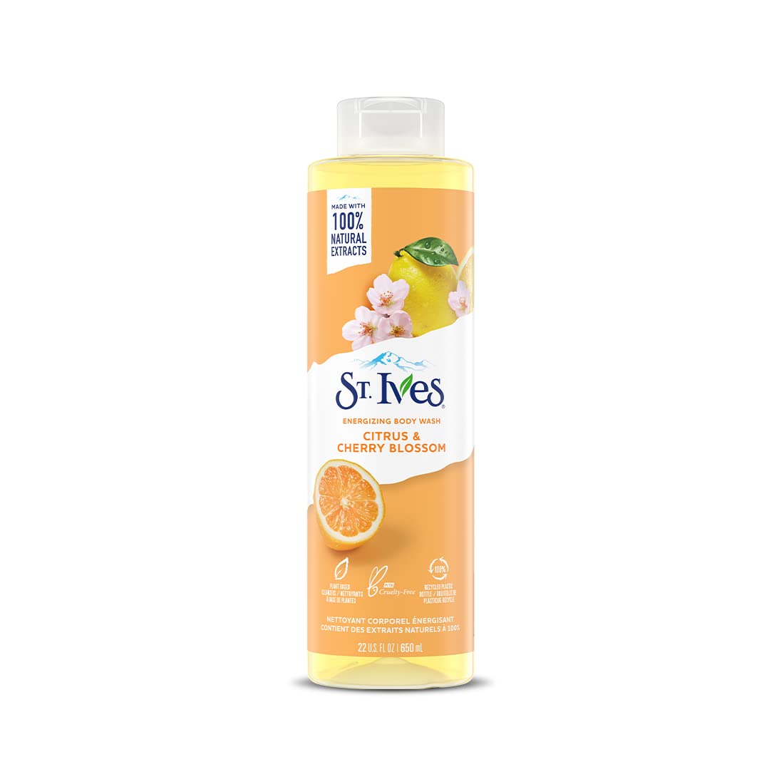ST. Ives Citrus & Cherry Blossom Energizing Body Wash - 650 ml thumbnail 1