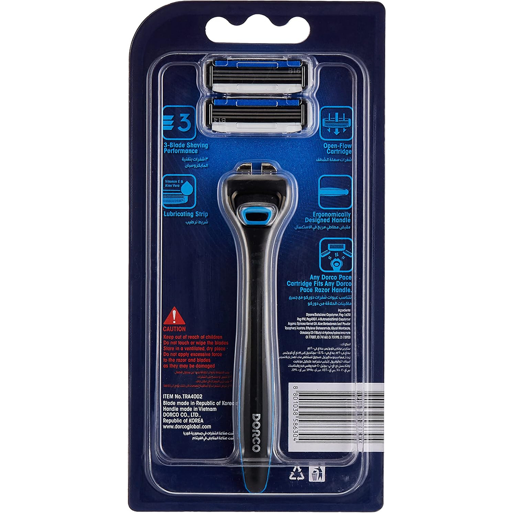 Dorco Pace 3 Razor - 2 Cartridges thumbnail 2