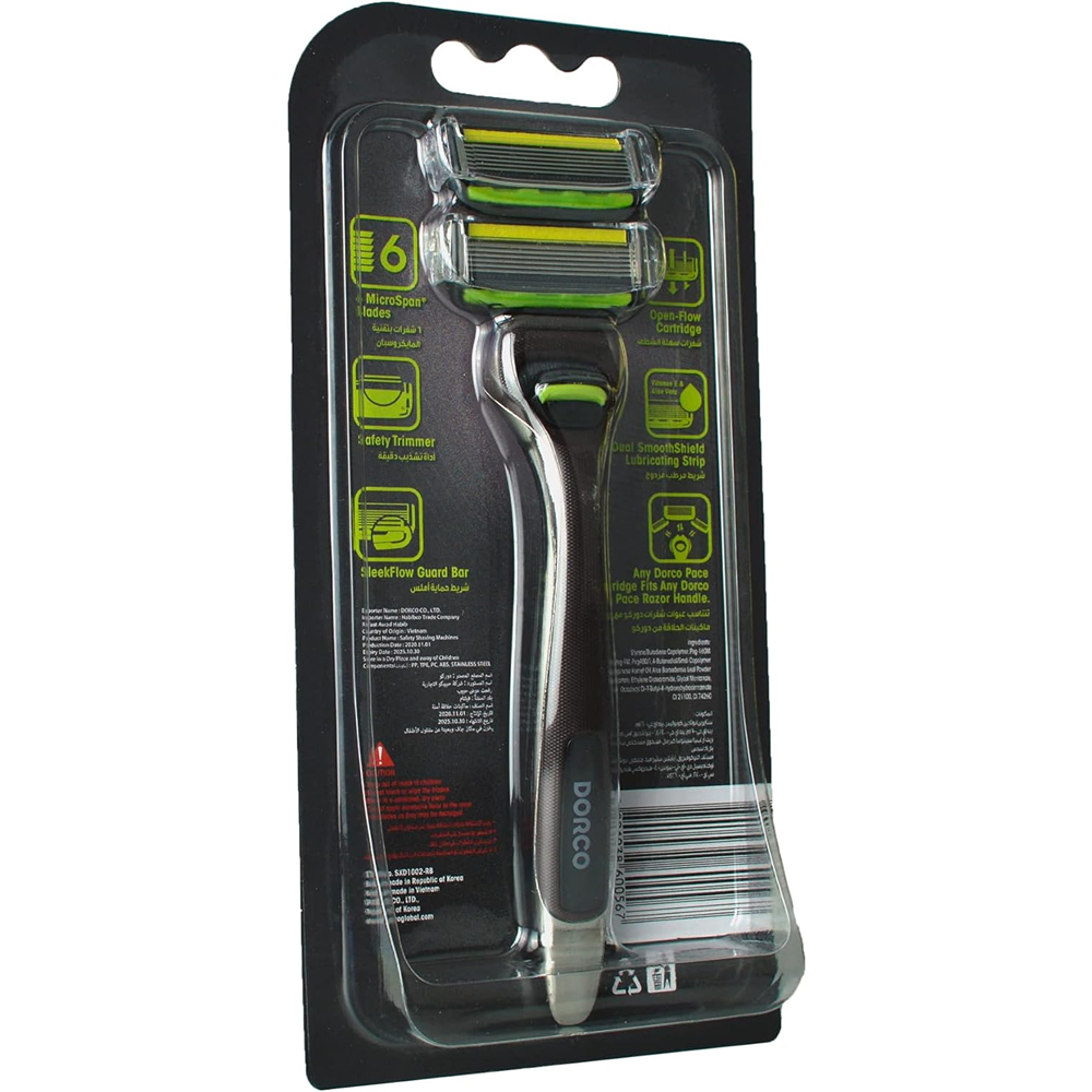 Dorco Pace 6 Pro Razor - 2 Cartridges thumbnail 5