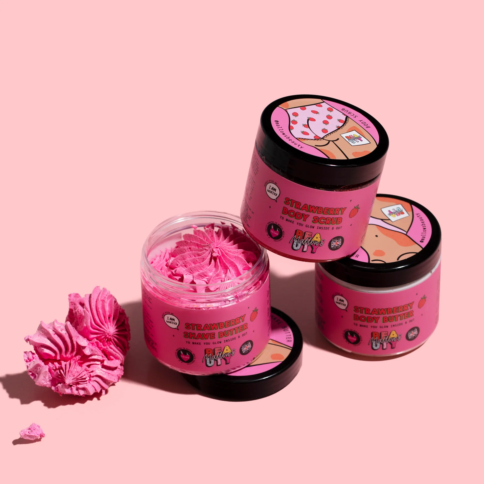 Mallows Beauty Strawberry Body Scrub - 280 g thumbnail 3