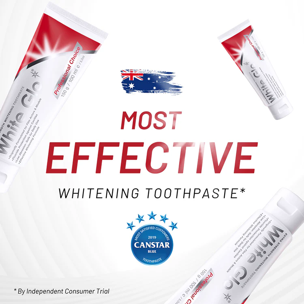 White Glo Professional Choice Whitening Toothpaste With Toothbrush - 150 g thumbnail 4