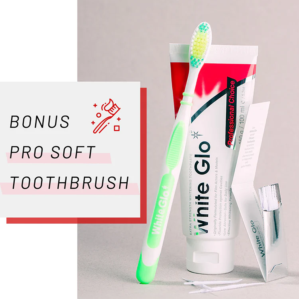 White Glo Professional Choice Whitening Toothpaste With Toothbrush - 150 g thumbnail 6