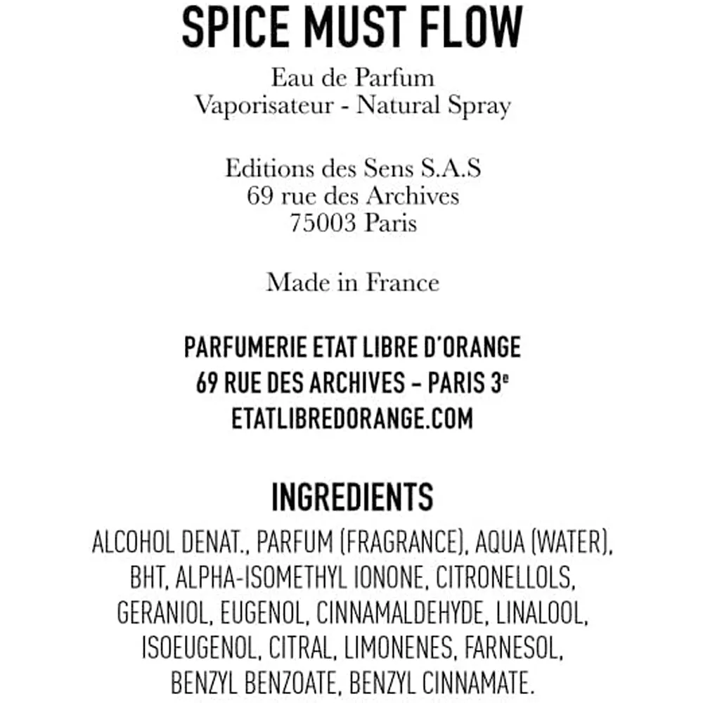 Etat Libre d’Orange Spice Must Flow Eau De Perfum - 100 ml thumbnail 5