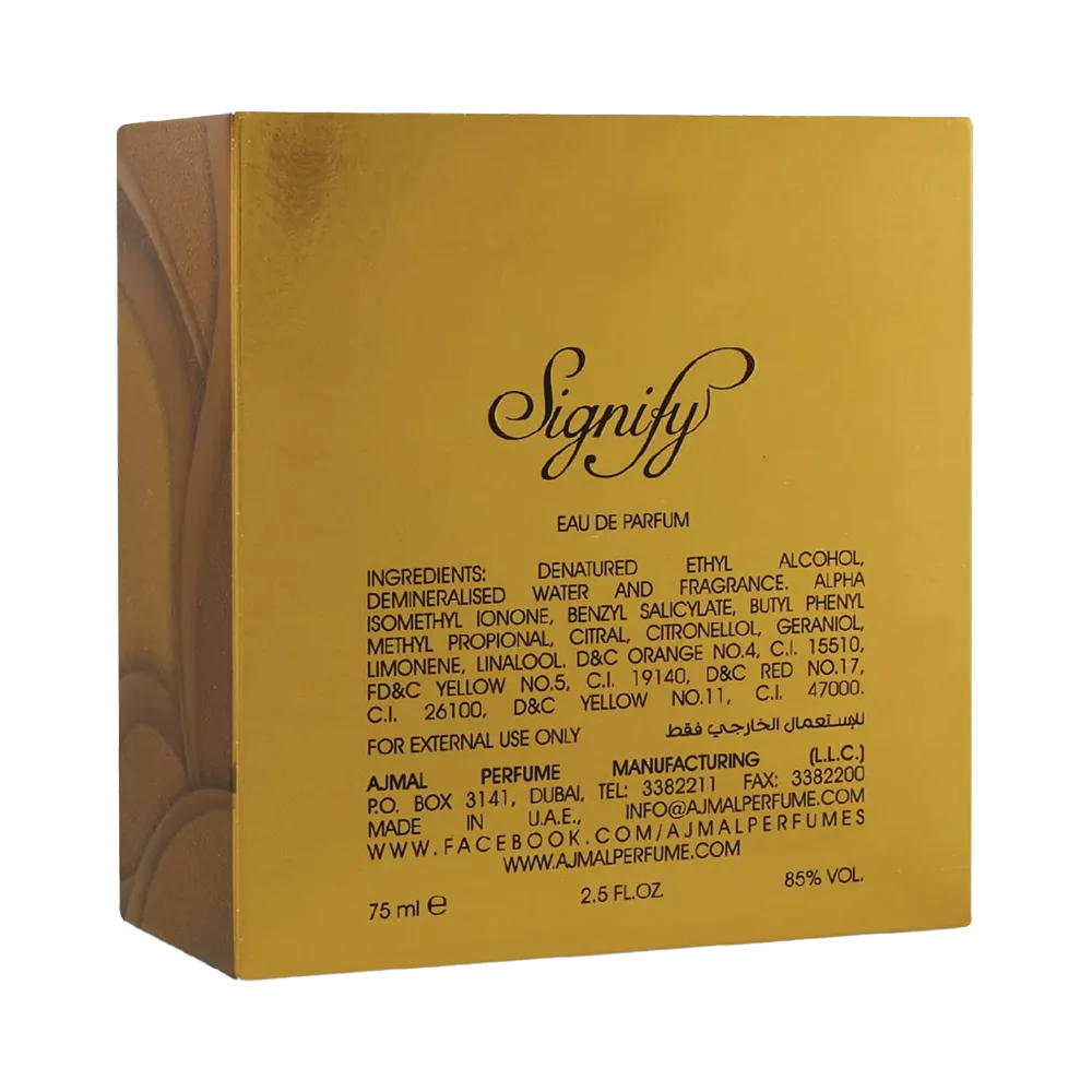 Ajmal Signify Eau De Parfum For Women - 75 ml thumbnail 3