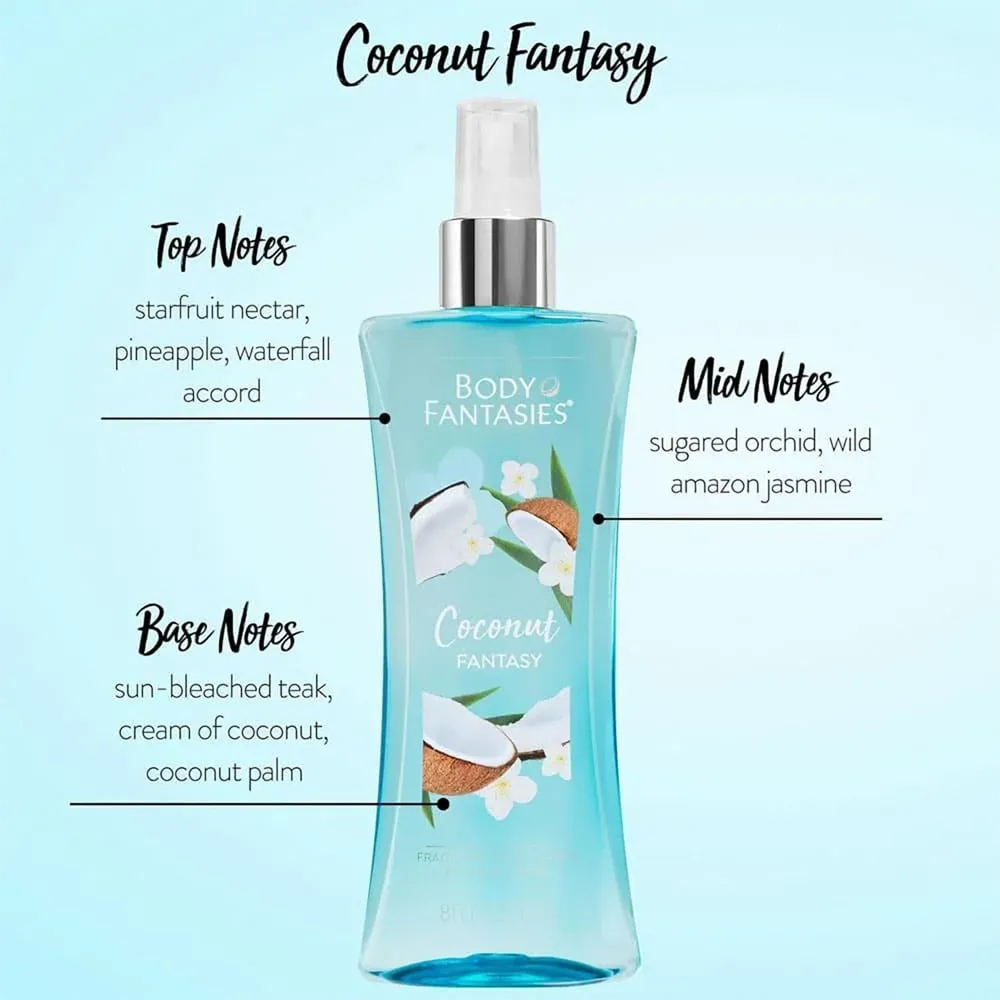 Body Fantasies Body Spray, Coconut Fantasy  - 236 ml thumbnail 3