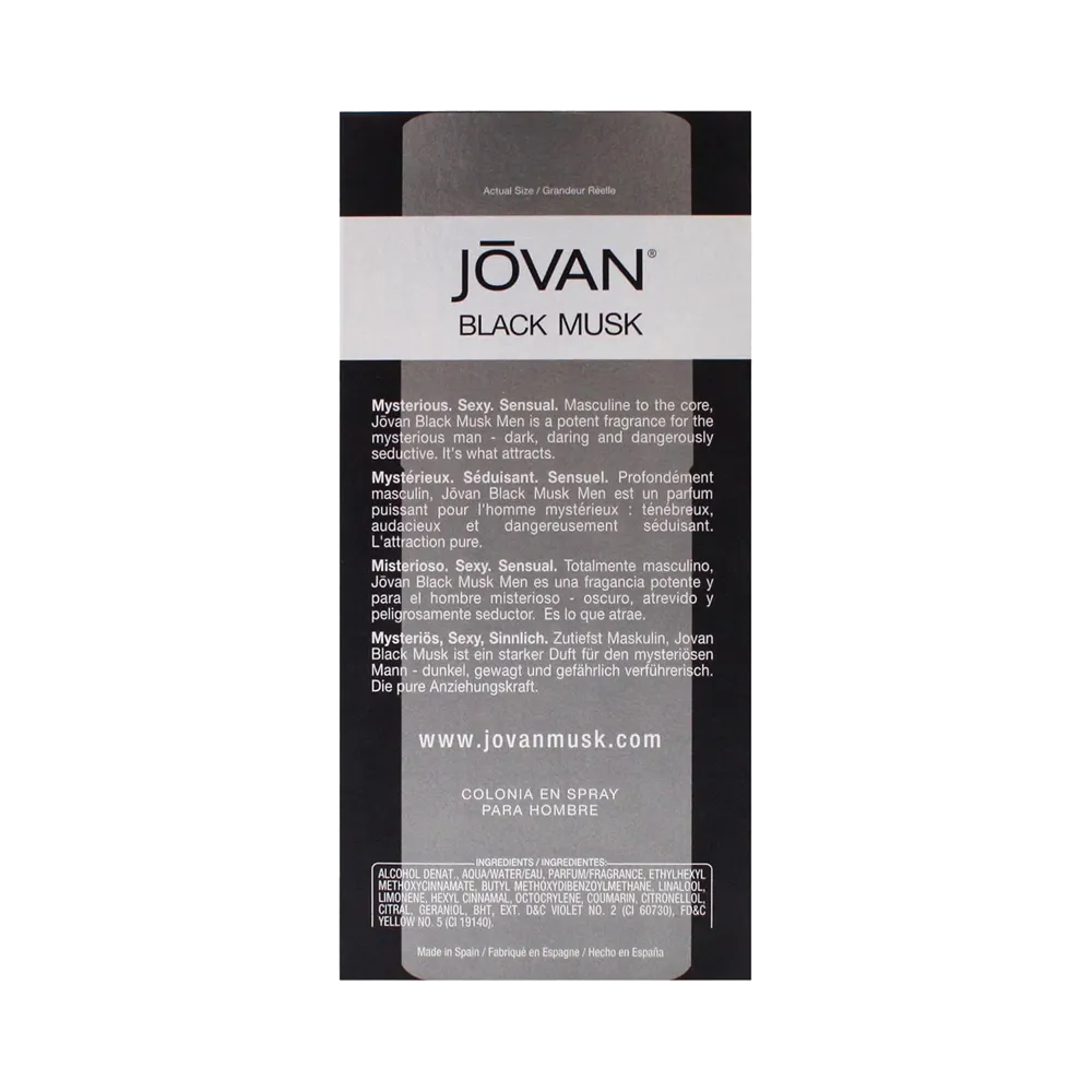 Jovan Black Musk Eau De Cologne - 88 ml thumbnail 4