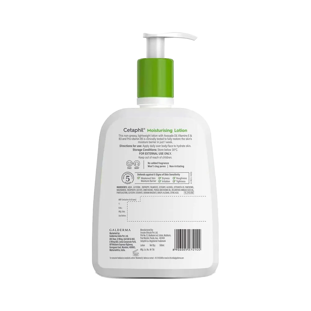 Cetaphil Moisturising Lotion for All Skin Type - 500 ml thumbnail 2