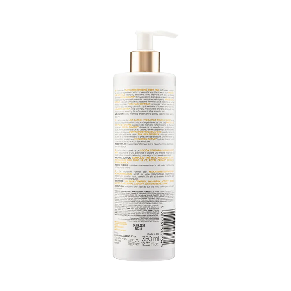 Christian Laurent Satin Moisturizing Body Milk With Gold Dust - 350 ml thumbnail 2