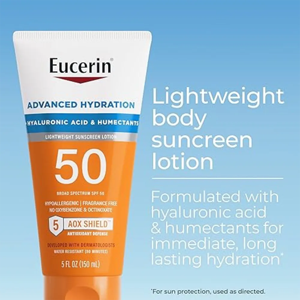 Eucerin Advanced Hydration SPF50 Sunscreen
 - 150 ml thumbnail 3