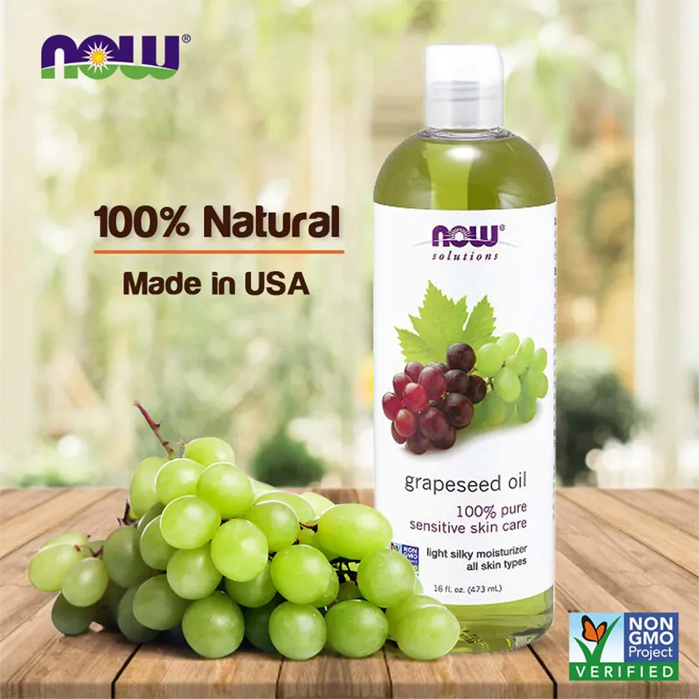 Now Solutions Grapeseed Oil - 473 ml thumbnail 3