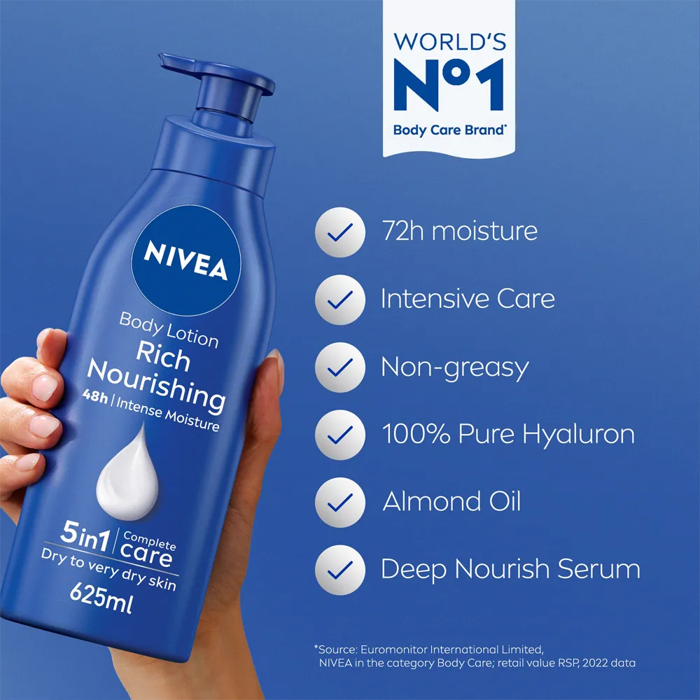 Nivea 5 in 1 Complete Care Body Lotion - 625 ml thumbnail 3
