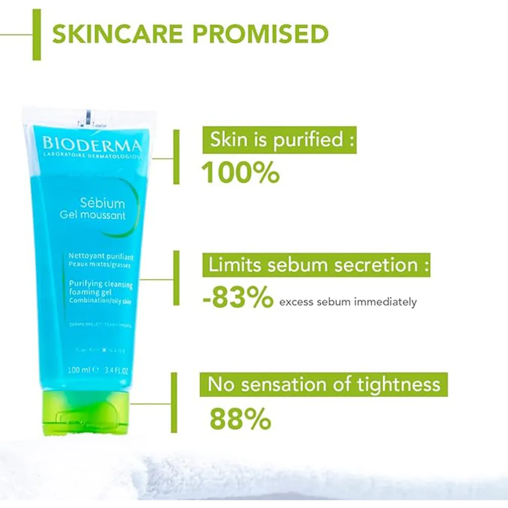 Bioderma Purifying Foaming Gel For Oily And Combination Skin - 200 ml thumbnail 2