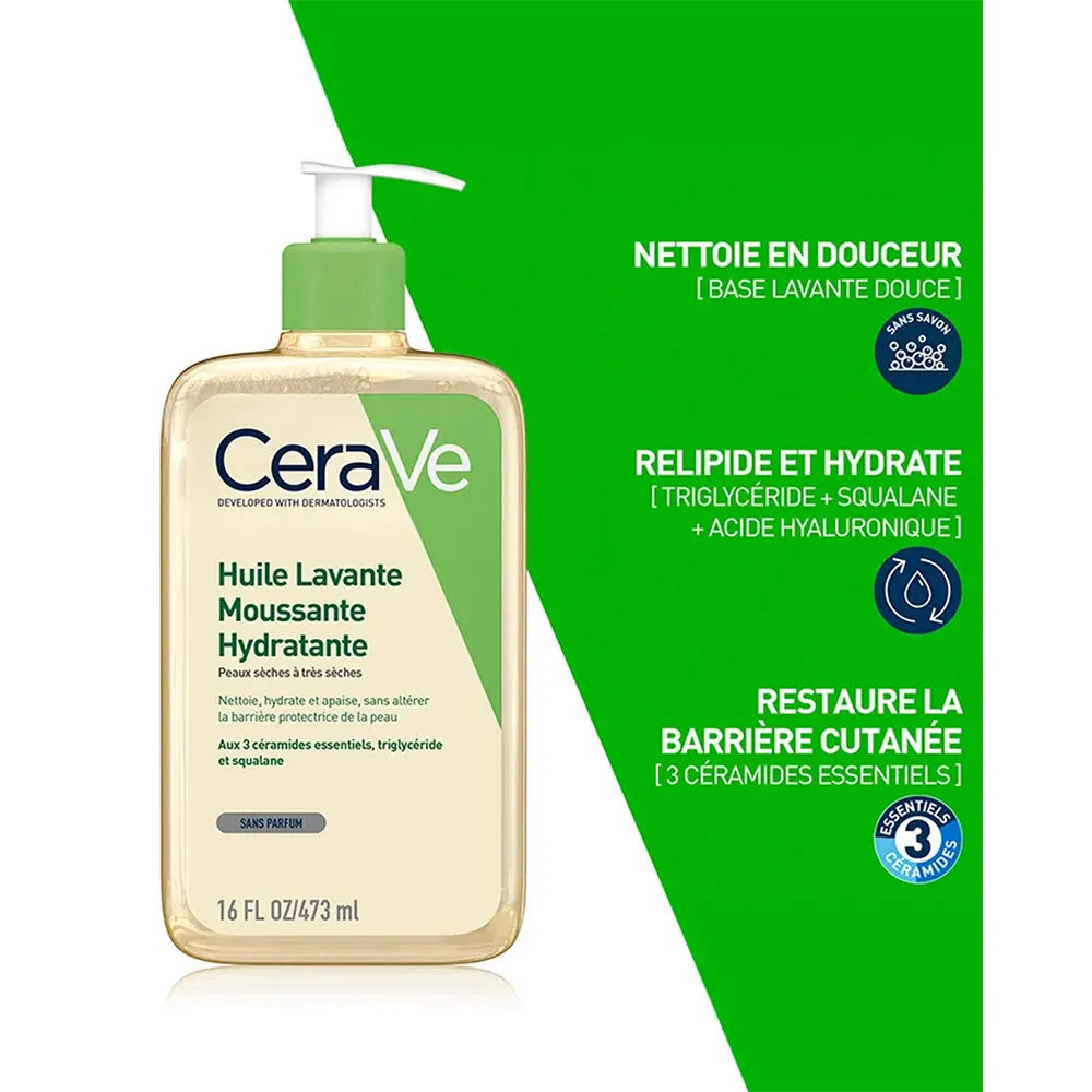 CeraVe Moisturizing Foaming Cleansing Oil - 473 ml thumbnail 4