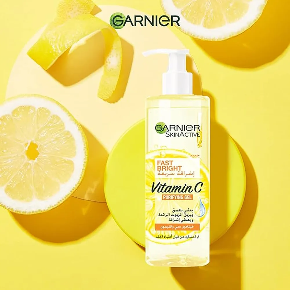 Garnier Fast Bright Vitamin C Purifying Gel Wash - 400 ml thumbnail 3