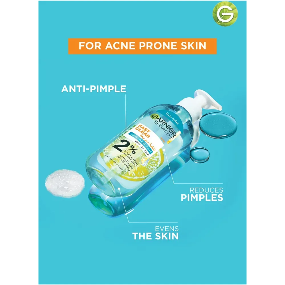 Garnier SkinActive Fast Clear Gel Wash - 200 ml thumbnail 3