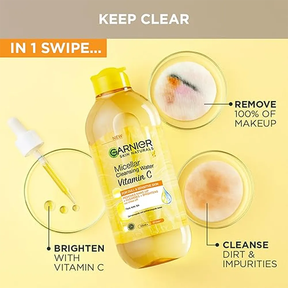 Garnier SkinActive Micellar Brightening Water With Vitamin C - 400 ml thumbnail 3