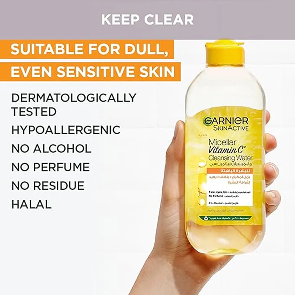Garnier SkinActive Micellar Brightening Water With Vitamin C - 400 ml thumbnail 4