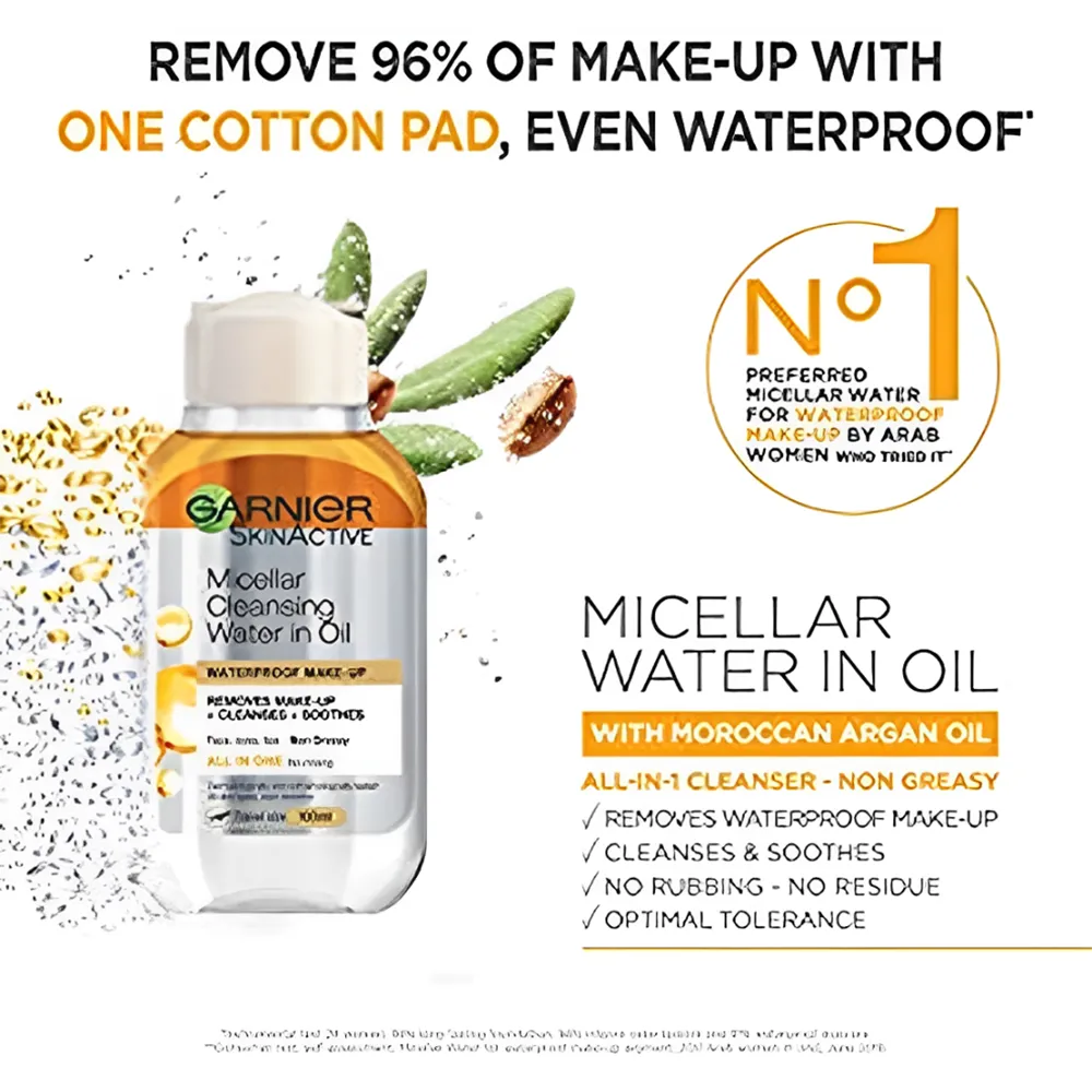 Garnier SkinActive Micellar Cleansing Water In Oil - 100 ml thumbnail 4
