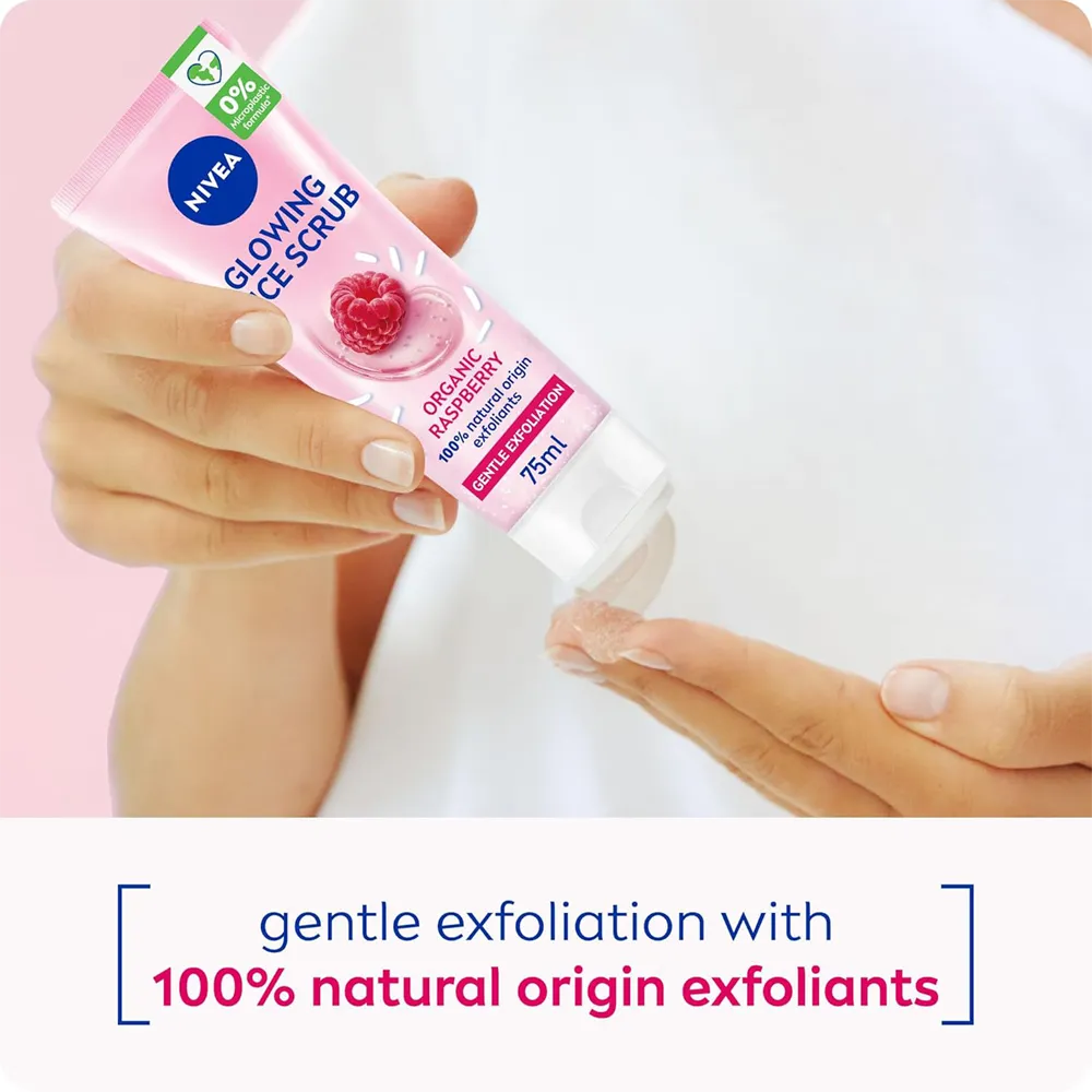 Nivea Glowing Rice Scrub Rasberry - 75 ml thumbnail 2